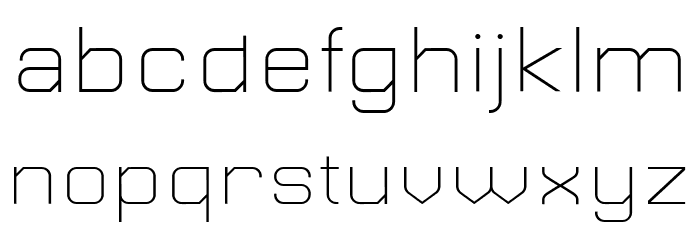 Plutonian Thin Demo Font LOWERCASE