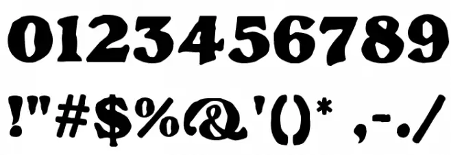 Plymouth フォント その他の文字