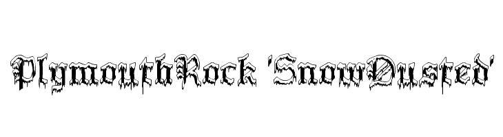 PlymouthRock 'SnowDusted' Font