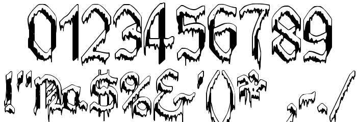 PlymouthRock 'SnowDusted' Font OTHER CHARS