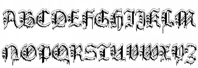 PlymouthRock 'SnowDusted' Font UPPERCASE