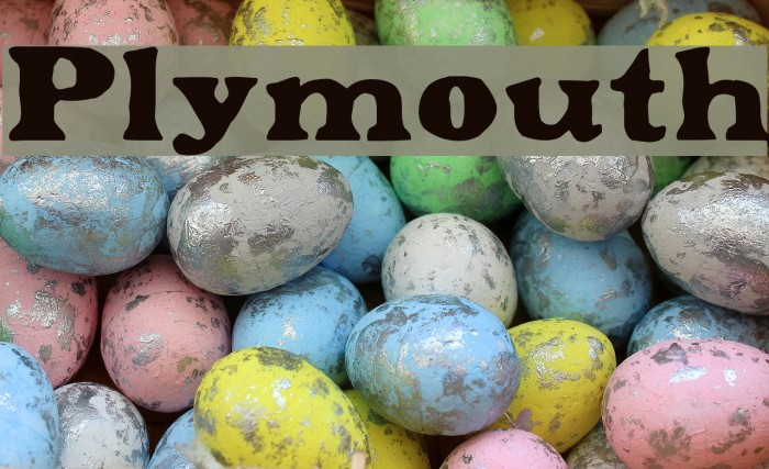 Plymouth Шрифта examples