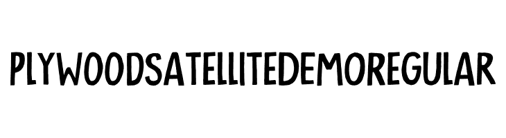 Plywood Satellite DEMO Regular  Free Fonts Download