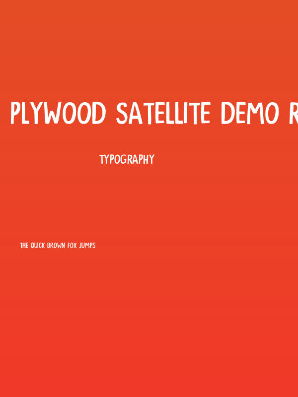 Plywood Satellite DEMO Regular Poster
