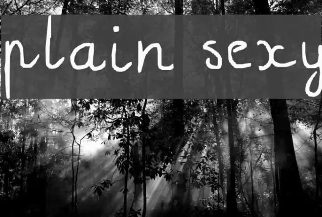 plain sexy Font examples