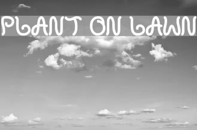 plant on lawn Font examples