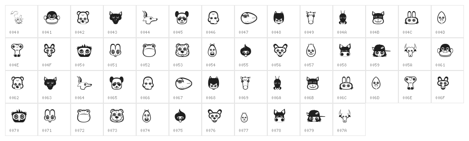 plastic pets Character Map