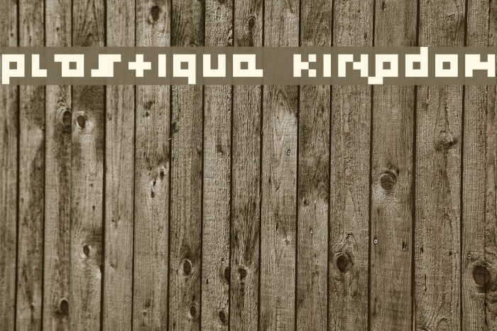 plastique kingdom Font examples