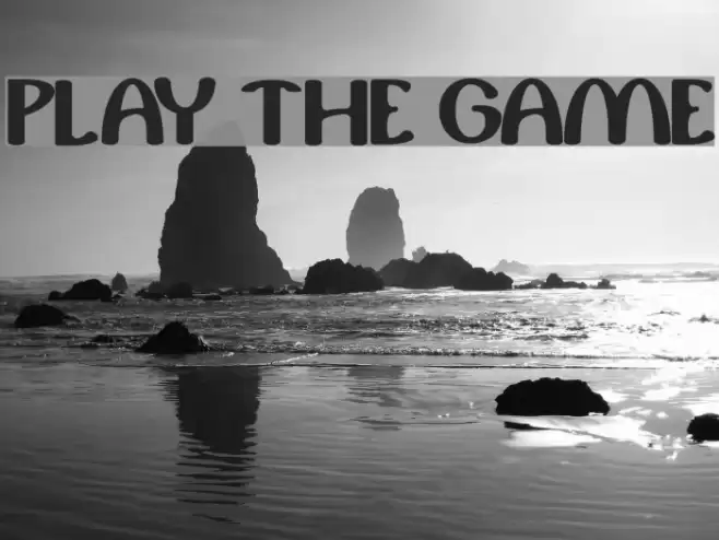 play the game Font examples