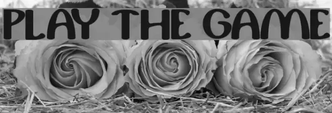 play the game Font examples