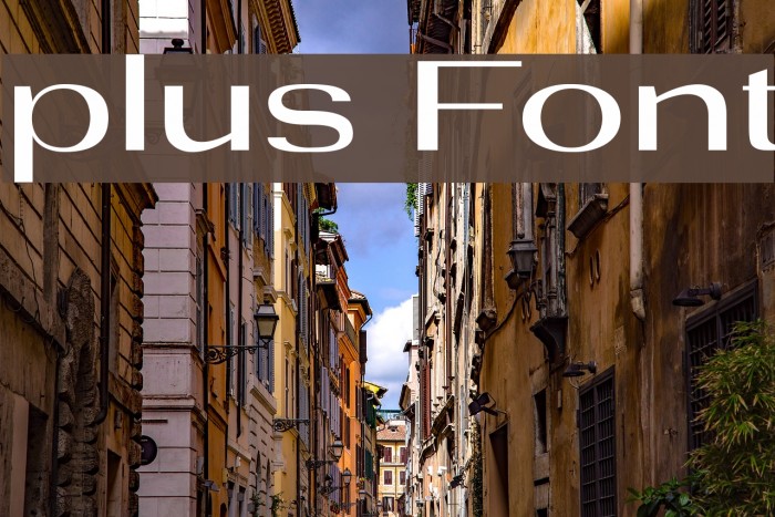 plus Font examples