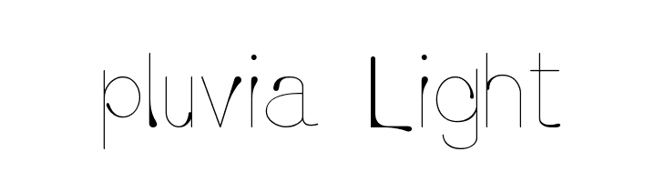 pluvia Light Font