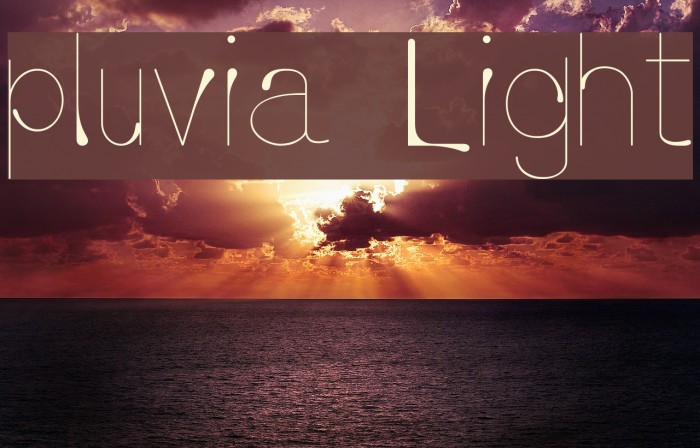 pluvia Light Font examples