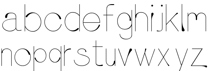 pluvia Light Font LOWERCASE