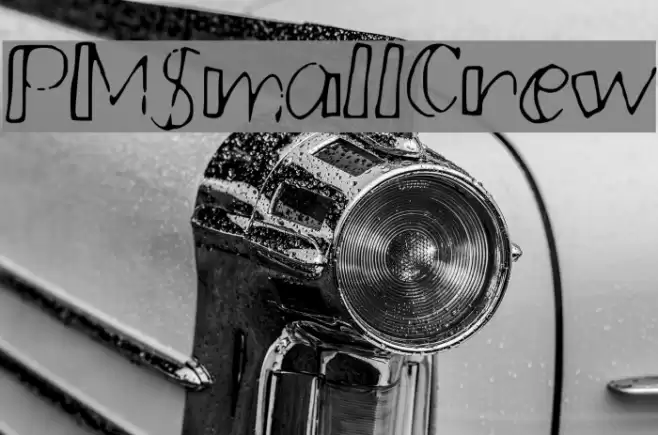 PMSmallCrew Font examples