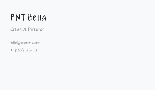 PNTBella Business Card