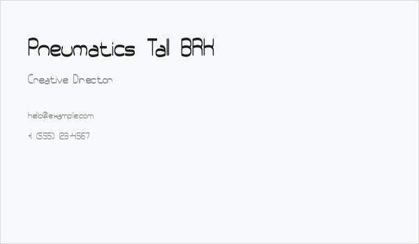Pneumatics Tall BRK Business Card