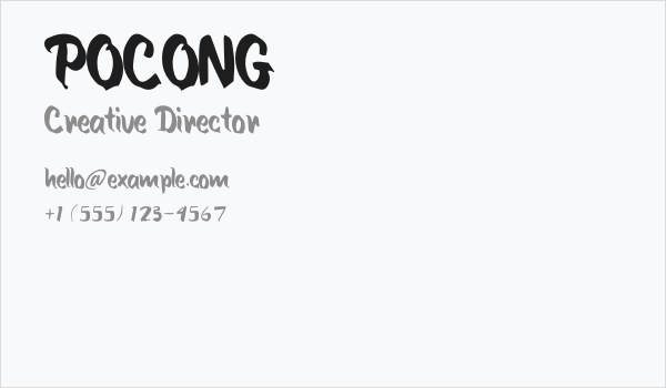 POCONG Business Card