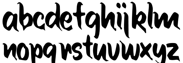 POCONG Font LOWERCASE