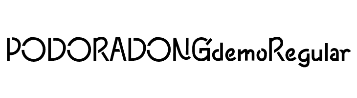 PODORADONGdemoRegular  Frei Schriftart Herunterladen