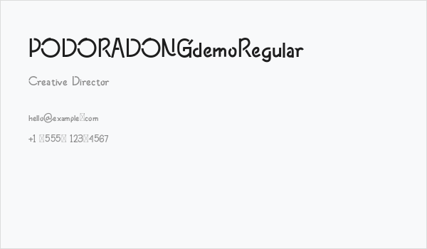 PODORADONGdemoRegular Business Card