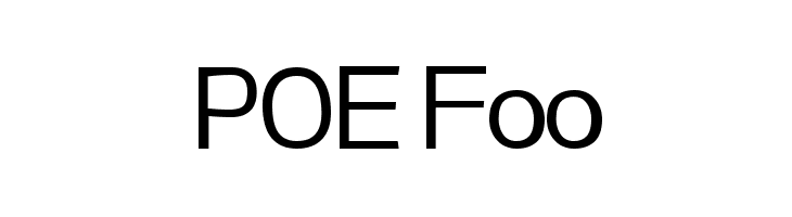 POE Foo  नि: शुल्क फ़ॉन्ट्स डाउनलोड