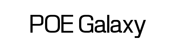 POE Galaxy  Frei Schriftart Herunterladen