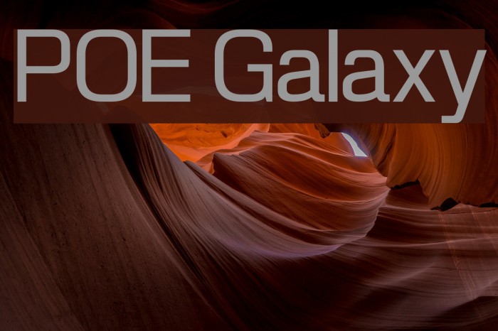POE Galaxy Font examples