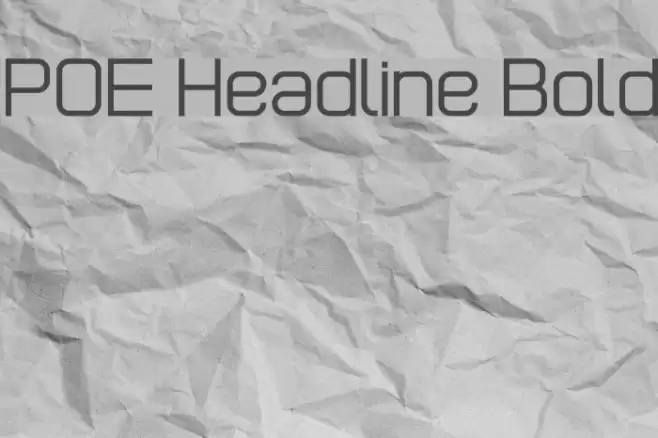 POE Headline Bold Font examples