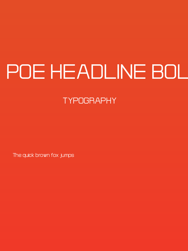 POE Headline Bold Poster