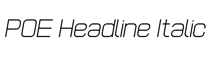 POE Headline Italic Font
