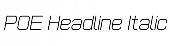 POE Headline Italic  Frei Schriftart Herunterladen