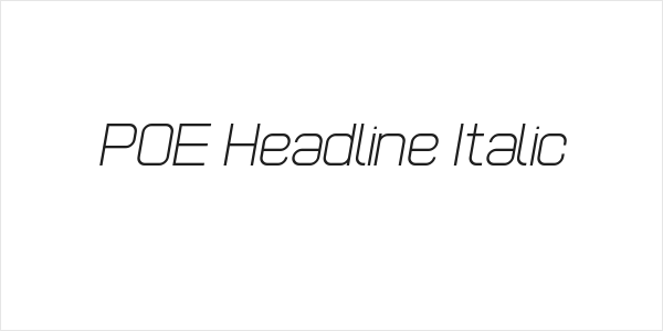 POE Headline Italic Logo