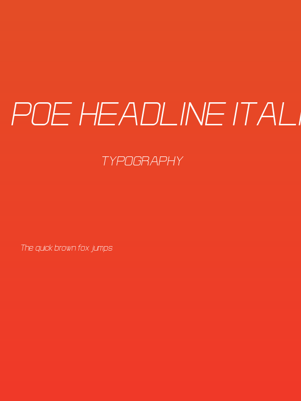 POE Headline Italic Poster