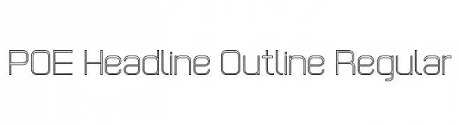 POE Headline Outline Regular  Frei Schriftart Herunterladen