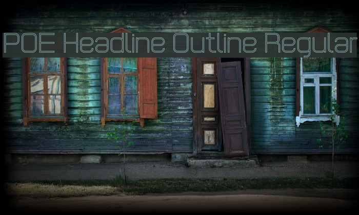 POE Headline Outline Regular Font examples