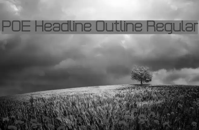 POE Headline Outline Regular Font examples