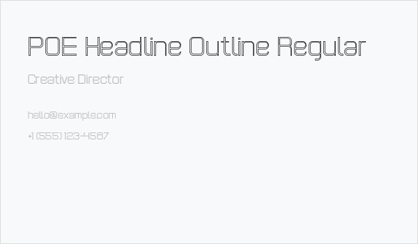POE Headline Outline Regular Business Card
