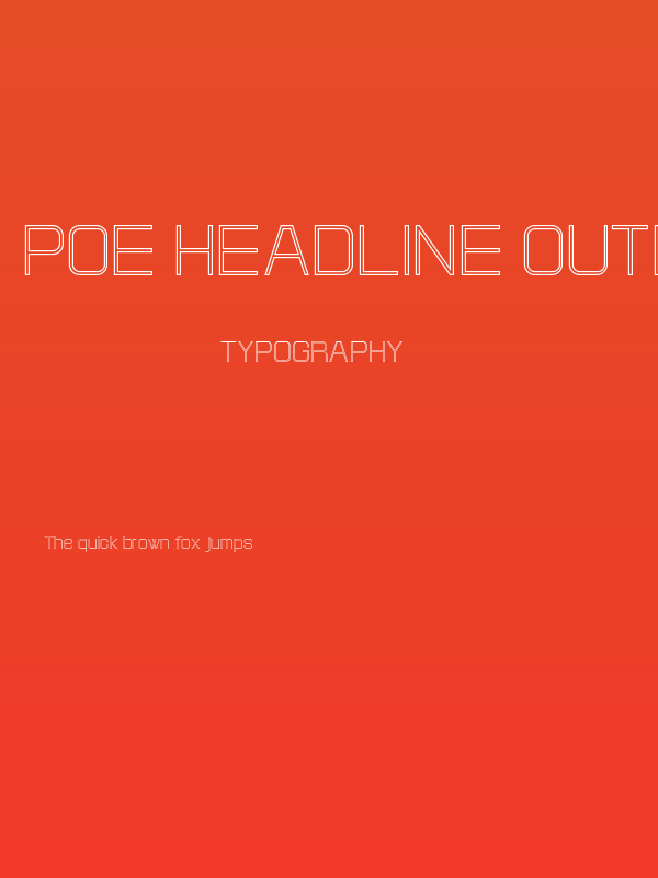 POE Headline Outline Regular Poster