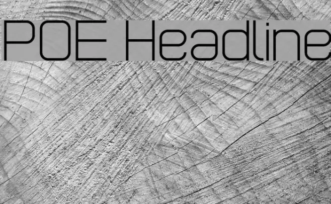 POE Headline Font examples