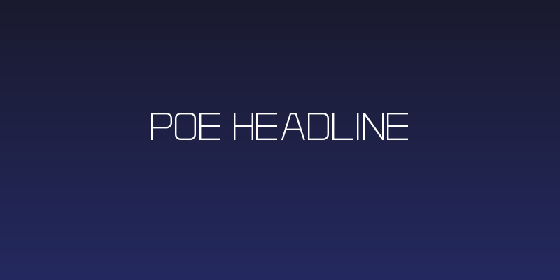 POE Headline Social Header