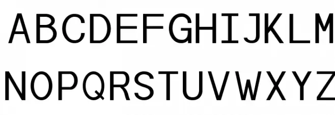 POE Monospace Шрифта ВЕРХНИЙ