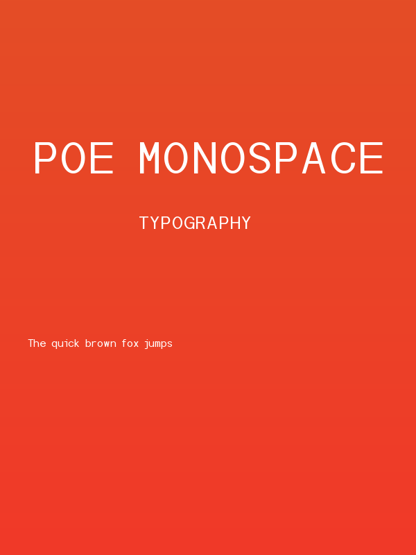 POE Monospace Poster
