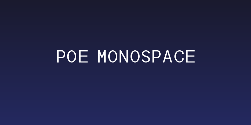 POE Monospace Social Header