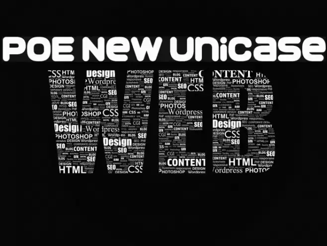 POE New Unicase Caratteri examples