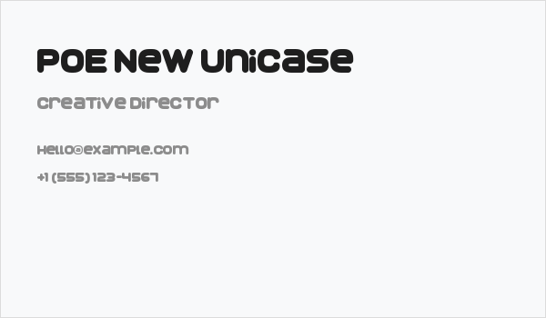 POE New Unicase Business Card