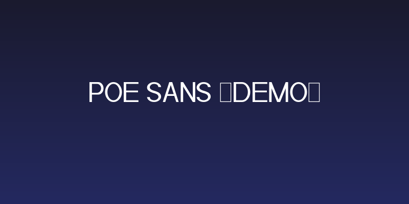 POE Sans (Demo) Social Header