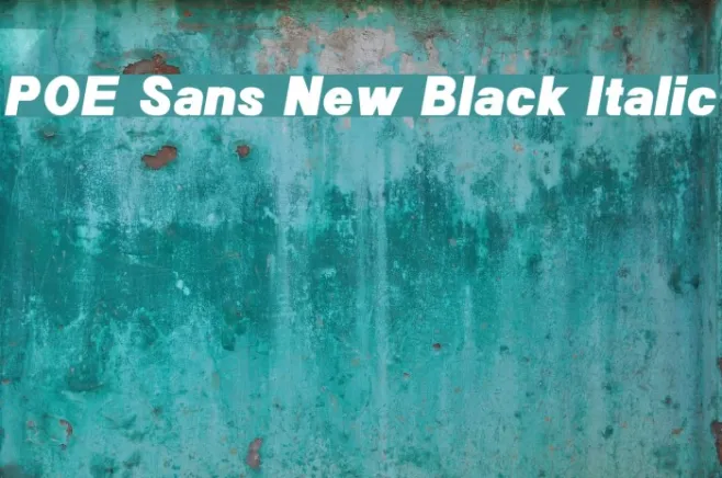 POE Sans New Black Italic Example 2