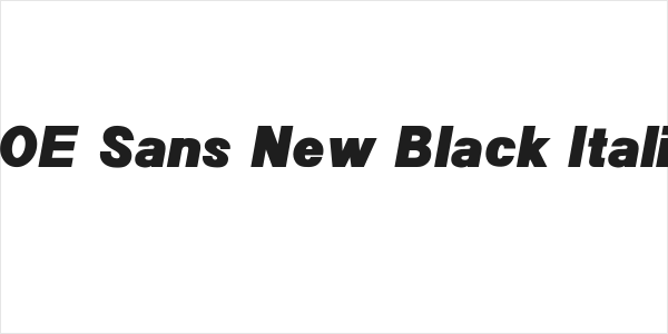 POE Sans New Black Italic Logo