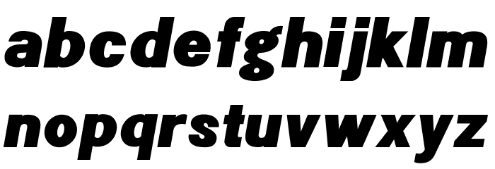POE Sans New Black Italic Font LOWERCASE
